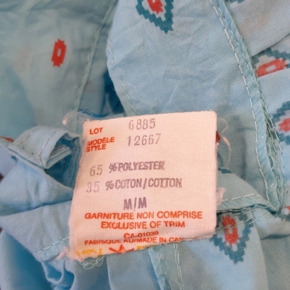 VINTAGE pleated Maxi skirt Aztec print medium - Picture 6 of 6